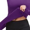 image:imagebaleaf Thermal Shirts for Women Long Sleeve Fleece Tops Winter RunningPurple