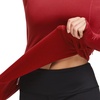 image:imagebaleaf Thermal Shirts for Women Long Sleeve Fleece Tops Winter RunningRed