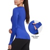 image:imagebaleaf Thermal Shirts for Women Long Sleeve Fleece Tops Winter RunningRoyal Blue