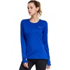 image:imagebaleaf Thermal Shirts for Women Long Sleeve Fleece Tops Winter RunningRoyal Blue