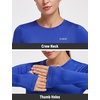 image:imagebaleaf Thermal Shirts for Women Long Sleeve Fleece Tops Winter RunningRoyal Blue