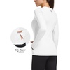 image:imagebaleaf Thermal Shirts for Women Long Sleeve Fleece Tops Winter RunningWhite