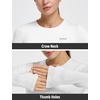 image:imagebaleaf Thermal Shirts for Women Long Sleeve Fleece Tops Winter RunningWhite