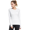 image:imagebaleaf Thermal Shirts for Women Long Sleeve Fleece Tops Winter RunningWhite