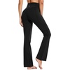 image:imagebaleaf Womens 2932 Bootcut Yoga Work Pants High Waisted with Pockets Stretch Bootleg Business Casual PantsBlack29