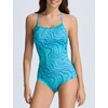 image:imagebaleaf Womens Athletic Training Adjustable Strap One Piece SwimsuitStyle 02green Blue Sea