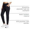 image:imagebaleaf Womens Fleece Lined Joggers Water Resistant Thermal Hiking Pants Sweatpants Track Pants Winter Clothes Running GearBlack