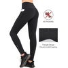 image:imagebaleaf Womens Fleece Lined Leggings Zip Pockets Water Resistant TightsAblack