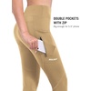 image:imagebaleaf Womens Fleece Lined Leggings Zip Pockets Water Resistant TightsAbrown