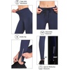 image:imagebaleaf Womens Fleece Lined Leggings Zip Pockets Water Resistant TightsAdark Blue