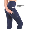 image:imagebaleaf Womens Fleece Lined Leggings Zip Pockets Water Resistant TightsAdark Blue
