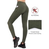 image:imagebaleaf Womens Fleece Lined Leggings Zip Pockets Water Resistant TightsAgreen