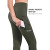 image:imagebaleaf Womens Fleece Lined Leggings Zip Pockets Water Resistant TightsAgreen
