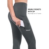 image:imagebaleaf Womens Fleece Lined Leggings Zip Pockets Water Resistant TightsAgrey