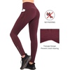 image:imagebaleaf Womens Fleece Lined Leggings Zip Pockets Water Resistant TightsAred