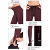image:imagebaleaf Womens Fleece Lined Leggings Zip Pockets Water Resistant TightsAred