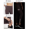 image:imagebaleaf Womens Fleece Lined Leggings Zip Pockets Water Resistant TightsCdark Brown No Water Resistant