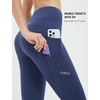 image:imagebaleaf Womens Fleece Lined Leggings Zip Pockets Water Resistant TightsCnavy Blue No Water Resistant