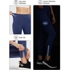 image:imagebaleaf Womens Fleece Lined Leggings Zip Pockets Water Resistant TightsCnavy Blue No Water Resistant