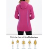 image:imagebaleaf Womens Long Fleece Jacket Full Zip Polar Fleece Hoodie Soft Lightweight Winter CoatRouge Pink