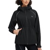 image:imagebaleaf Womens Rain Jacket Waterproof Packable Lightweight CyclingBlack