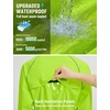 image:imagebaleaf Womens Rain Jacket Waterproof Packable Lightweight CyclingFluorescent Green