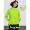 image:imagebaleaf Womens Rain Jacket Waterproof Packable Lightweight CyclingFluorescent Green