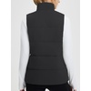 image:imagebaleaf Womens Running Puffer Vest Lightweight Winter Warm Vests Water Resistant Sleeveless Puffer JacketsBlack