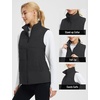 image:imagebaleaf Womens Running Puffer Vest Lightweight Winter Warm Vests Water Resistant Sleeveless Puffer JacketsBlack