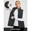 image:imagebaleaf Womens Running Puffer Vest Lightweight Winter Warm Vests Water Resistant Sleeveless Puffer JacketsBlack