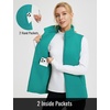 image:imagebaleaf Womens Running Puffer Vest Lightweight Winter Warm Vests Water Resistant Sleeveless Puffer JacketsGreen