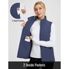 image:imagebaleaf Womens Running Puffer Vest Lightweight Winter Warm Vests Water Resistant Sleeveless Puffer JacketsNavy Blue