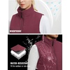 image:imagebaleaf Womens Running Puffer Vest Lightweight Winter Warm Vests Water Resistant Sleeveless Puffer JacketsWine Red