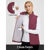 image:imagebaleaf Womens Running Puffer Vest Lightweight Winter Warm Vests Water Resistant Sleeveless Puffer JacketsWine Red