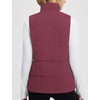 image:imagebaleaf Womens Running Puffer Vest Lightweight Winter Warm Vests Water Resistant Sleeveless Puffer JacketsWine Red