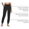 image:imagebaleaf Womens Sweatpants Cotton Joggers with Pockets Tapered LoungingBlack