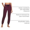 image:imagebaleaf Womens Sweatpants Cotton Joggers with Pockets Tapered LoungingBurgundy