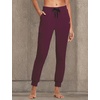 image:imagebaleaf Womens Sweatpants Cotton Joggers with Pockets Tapered LoungingBurgundy