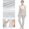 image:imagebaleaf Womens Sweatpants Cotton Joggers with Pockets Tapered LoungingLight Gray