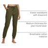image:imagebaleaf Womens Sweatpants Cotton Joggers with Pockets Tapered LoungingOlive Green