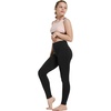 image:imagebaleaf Girls Leggings Dance Tights Yoga Pants with Pocket Preppy Clothes Kids Teen Running Athletic Workout BalletBlack