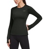 image:imagebaleaf Thermal Shirts for Women Long Sleeve Fleece Tops Winter RunningArmy Green