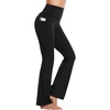 image:imagebaleaf Womens 2932 Bootcut Yoga Work Pants High Waisted with Pockets Stretch Bootleg Business Casual PantsBlack29