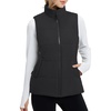 image:imagebaleaf Womens Running Puffer Vest Lightweight Winter Warm Vests Water Resistant Sleeveless Puffer JacketsBlack