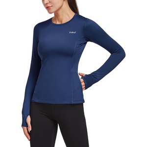 image:imagebaleaf Thermal Shirts for Women Long Sleeve Fleece Tops Winter RunningNavy