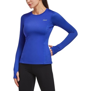 image:imagebaleaf Thermal Shirts for Women Long Sleeve Fleece Tops Winter RunningRoyal Blue