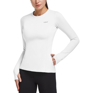 image:imagebaleaf Thermal Shirts for Women Long Sleeve Fleece Tops Winter RunningWhite