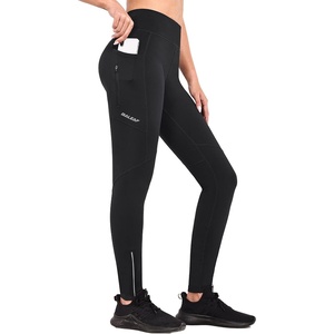 image:imagebaleaf Womens Fleece Lined Leggings Zip Pockets Water Resistant TightsAblack