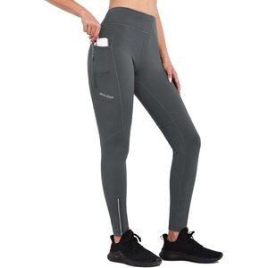 image:imagebaleaf Womens Fleece Lined Leggings Zip Pockets Water Resistant TightsAgrey