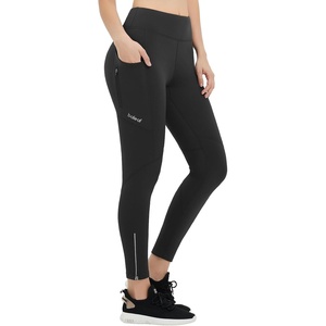 image:imagebaleaf Womens Fleece Lined Leggings Zip Pockets Water Resistant TightsCblack